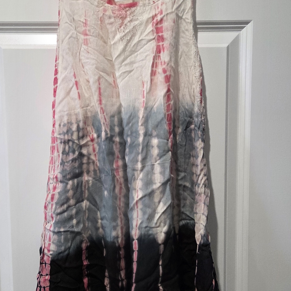 Nordstrom Pink and Black Tie-Dye Mini Dress